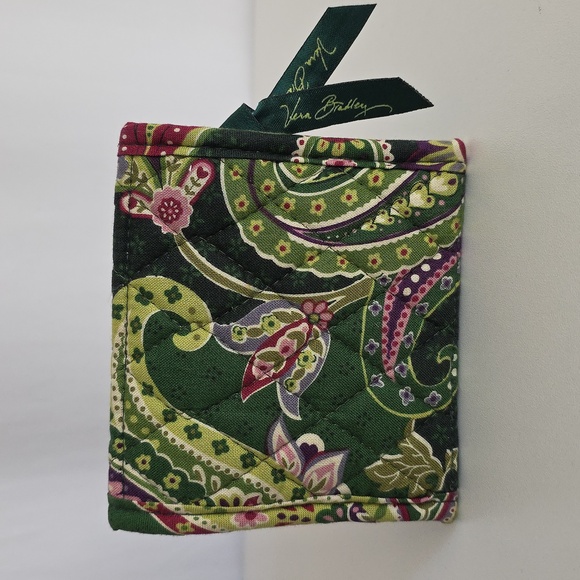 Vera Bradley Green & Pink Wallet. - Picture 2 of 11